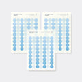 Washi Dot Label 7mm by Take a Note — three sheets of soft blue washi dot labels, for journaling & deco