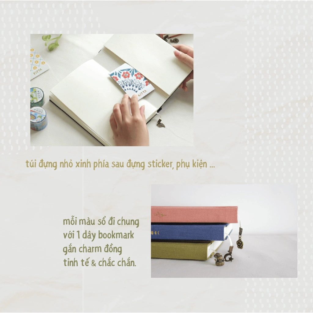 Linen Cover Notebook 'Dreams Come True' | Terra Cotta