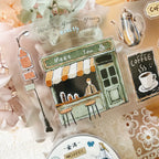 Puff Tea Cutter Type PET Tape by Yier — coffee-shop, teapot and lamp PET tape design, for journaling