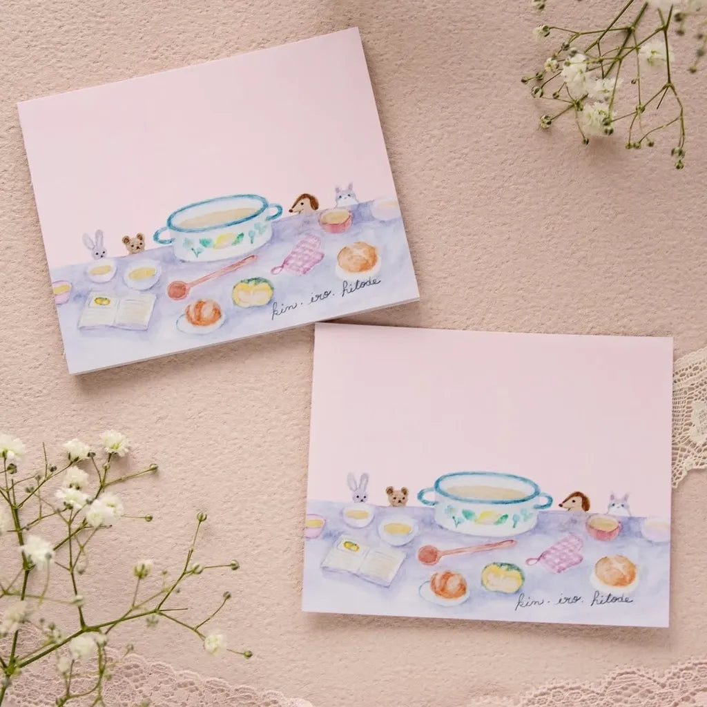 Cute Animal Memo Pad by Kin .iro.hitode — watercolour tea-time table memo-pad design, for journaling