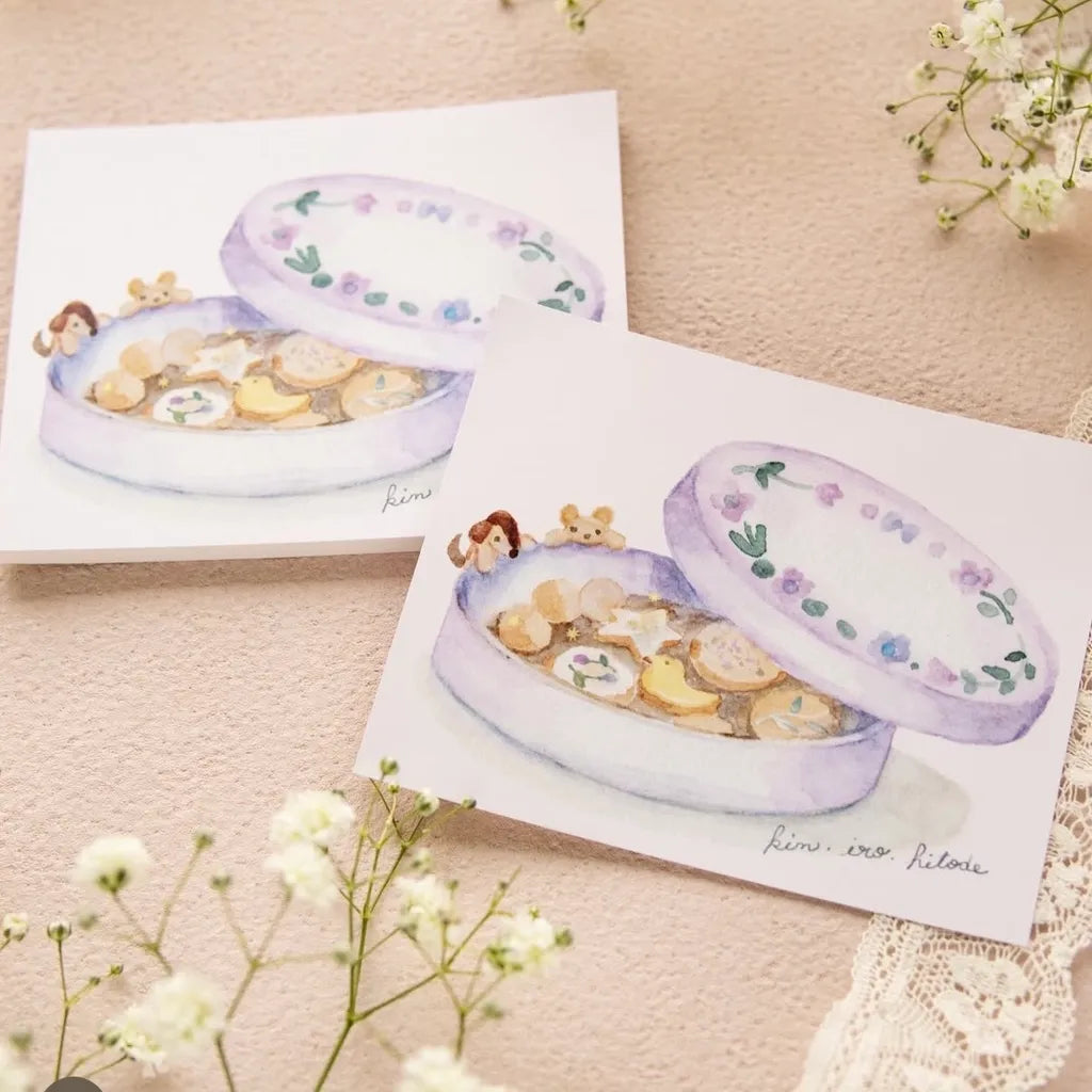 Cute Animal Memo Pad by Kin .iro.hitode — lavender box-of-characters watercolour memo sheets, for journaling