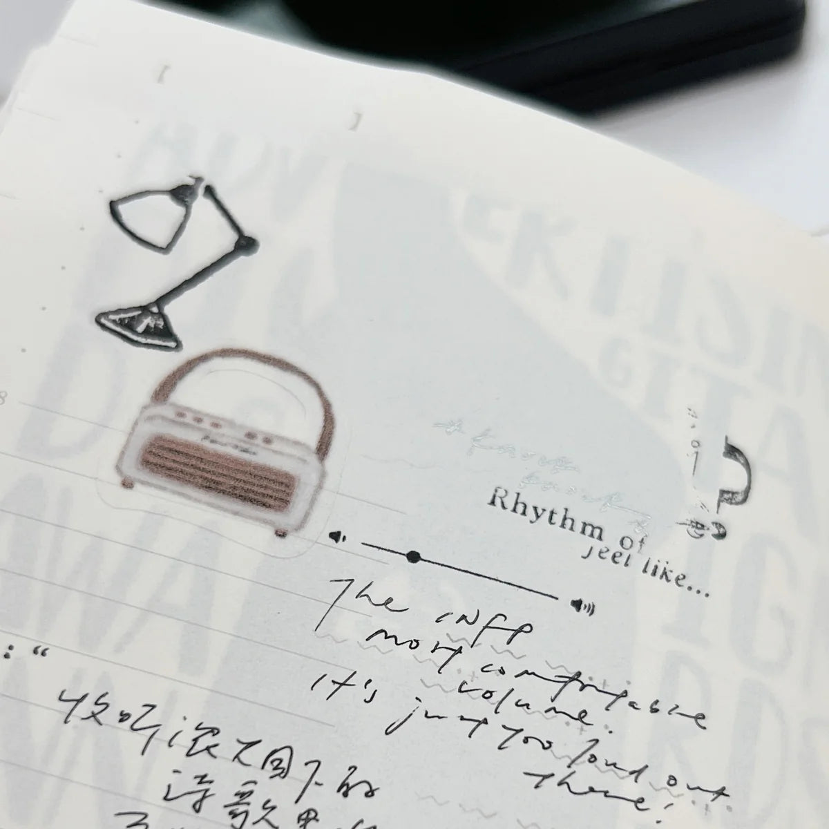9pt.(3) Tiny Text Rubber Stamps [18 options]