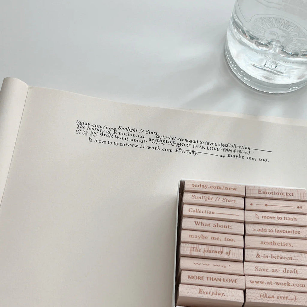 9pt.(3) Tiny Text Rubber Stamps [18 options]