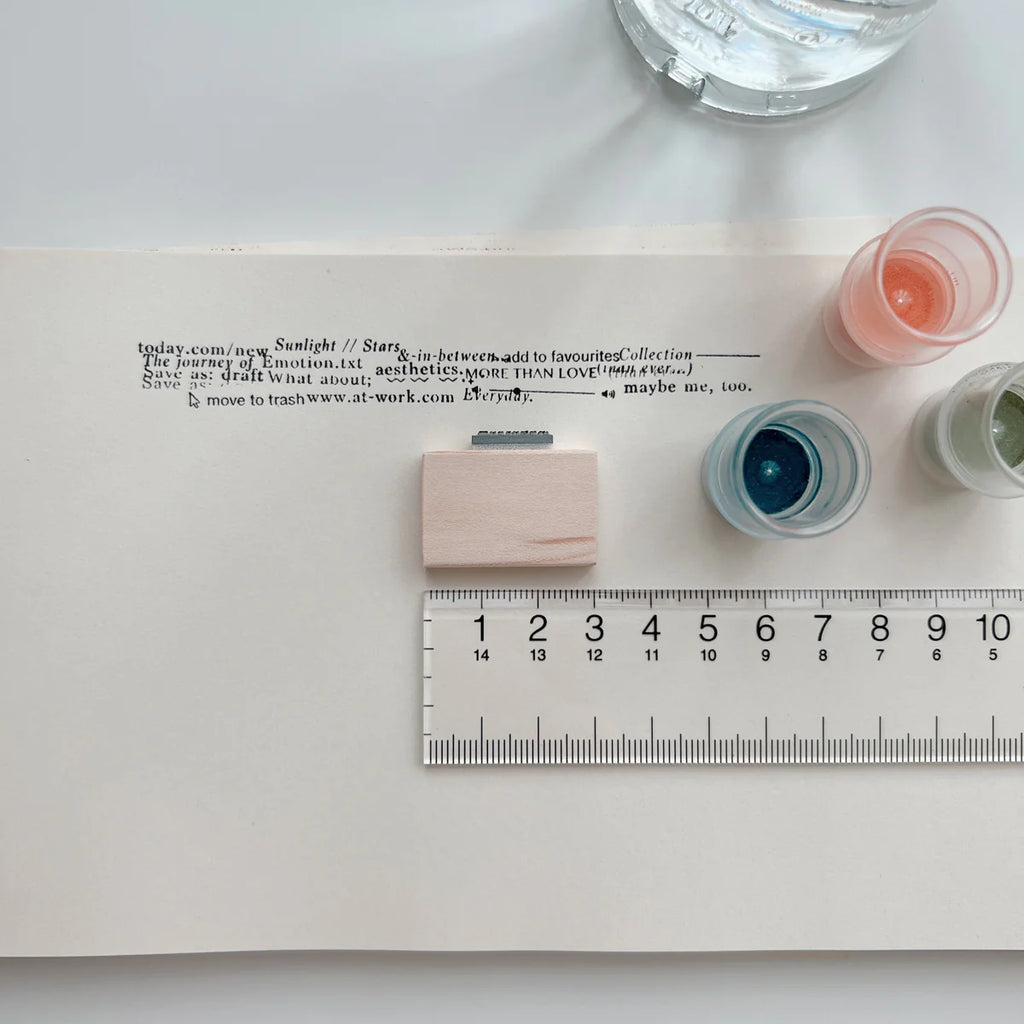 9pt.(3) Tiny Text Rubber Stamps [18 options]