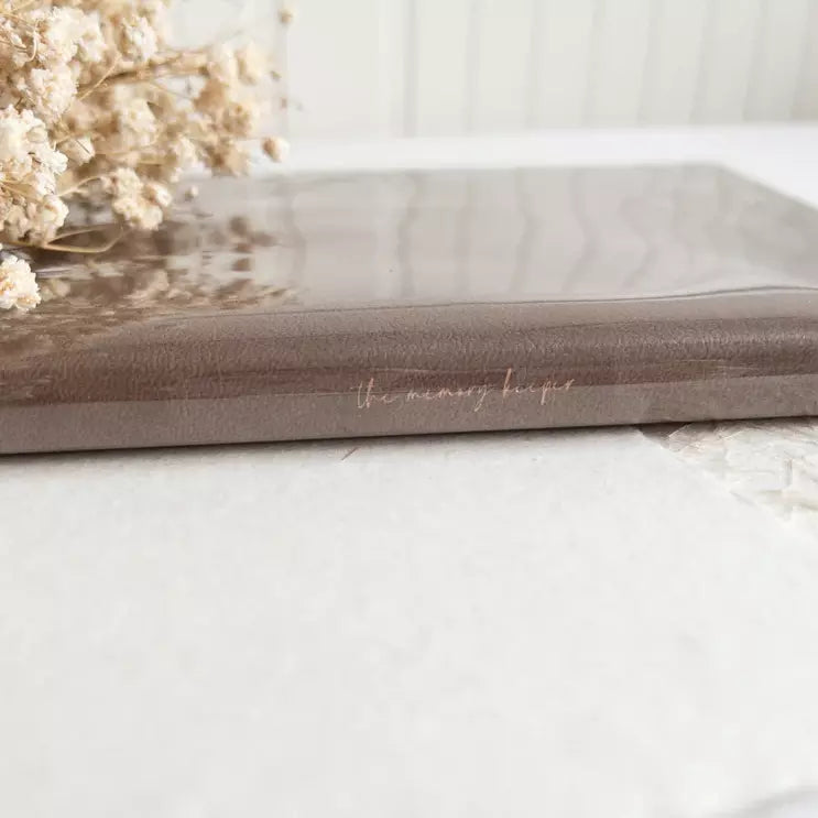 A5 Clear Cover for The Memory Keeper journal shown in branded packaging on a light background