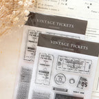 Vintage Tickets Clear Stamp Set