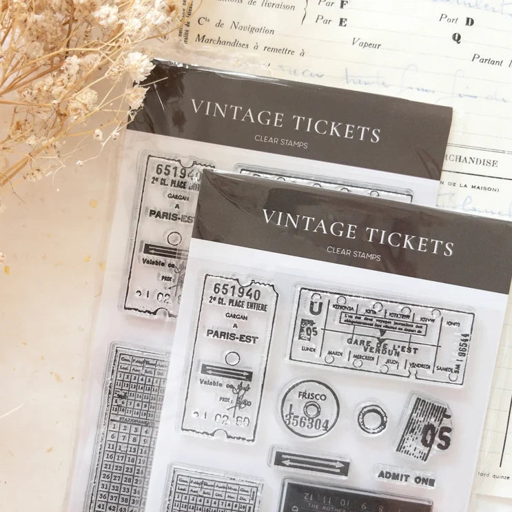 Vintage Tickets Clear Stamp Set
