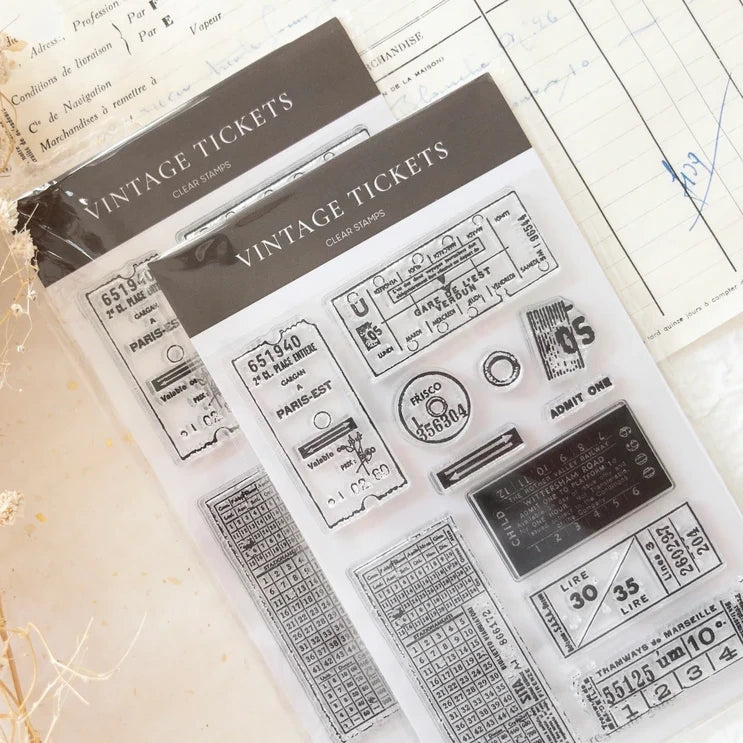 Vintage Tickets Clear Stamp Set