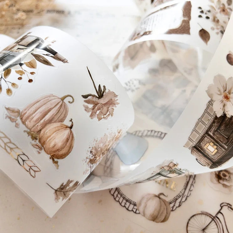 Bonjour L'Automne Foiled Pre-Cut Pet Tape