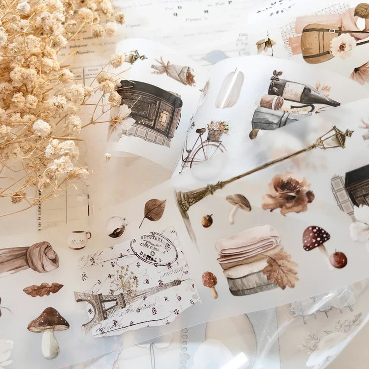 Bonjour L'Automne Foiled Pre-Cut Pet Tape