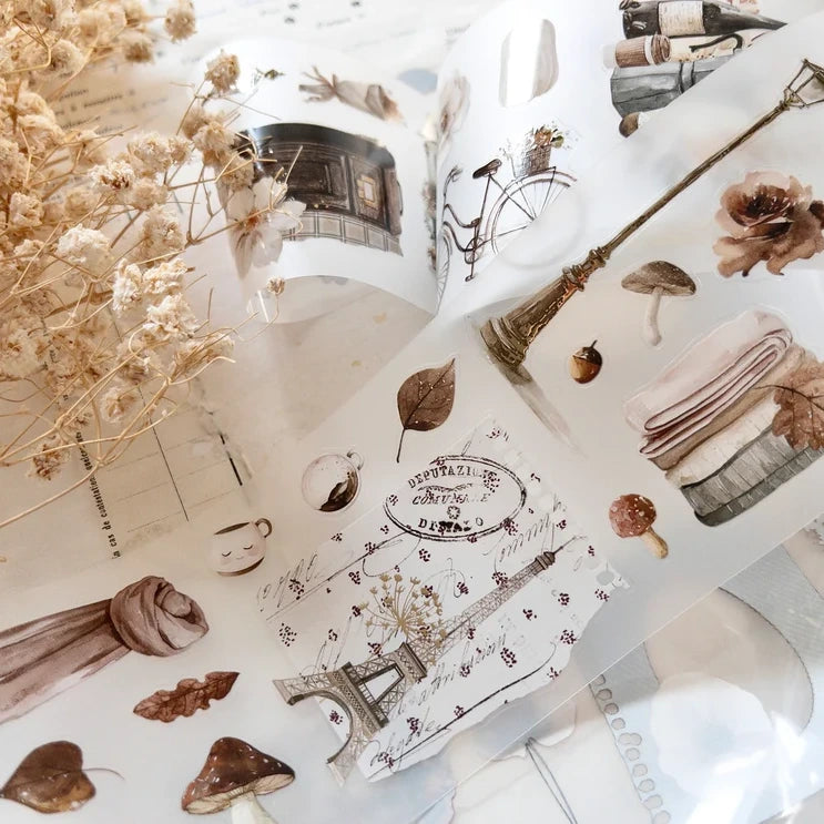 Bonjour L'Automne Foiled Pre-Cut Pet Tape