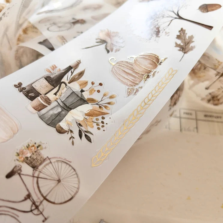 Bonjour L'Automne Foiled Pre-Cut Pet Tape