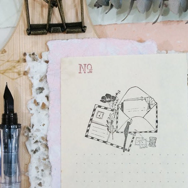 Analogue Rubber Stamp by Black Milk Project with retro vintage analogue elements, main view
