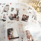 Collection of decorative stickers with various designs on a white surface.