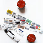 Collection of various barcode labels on a white background