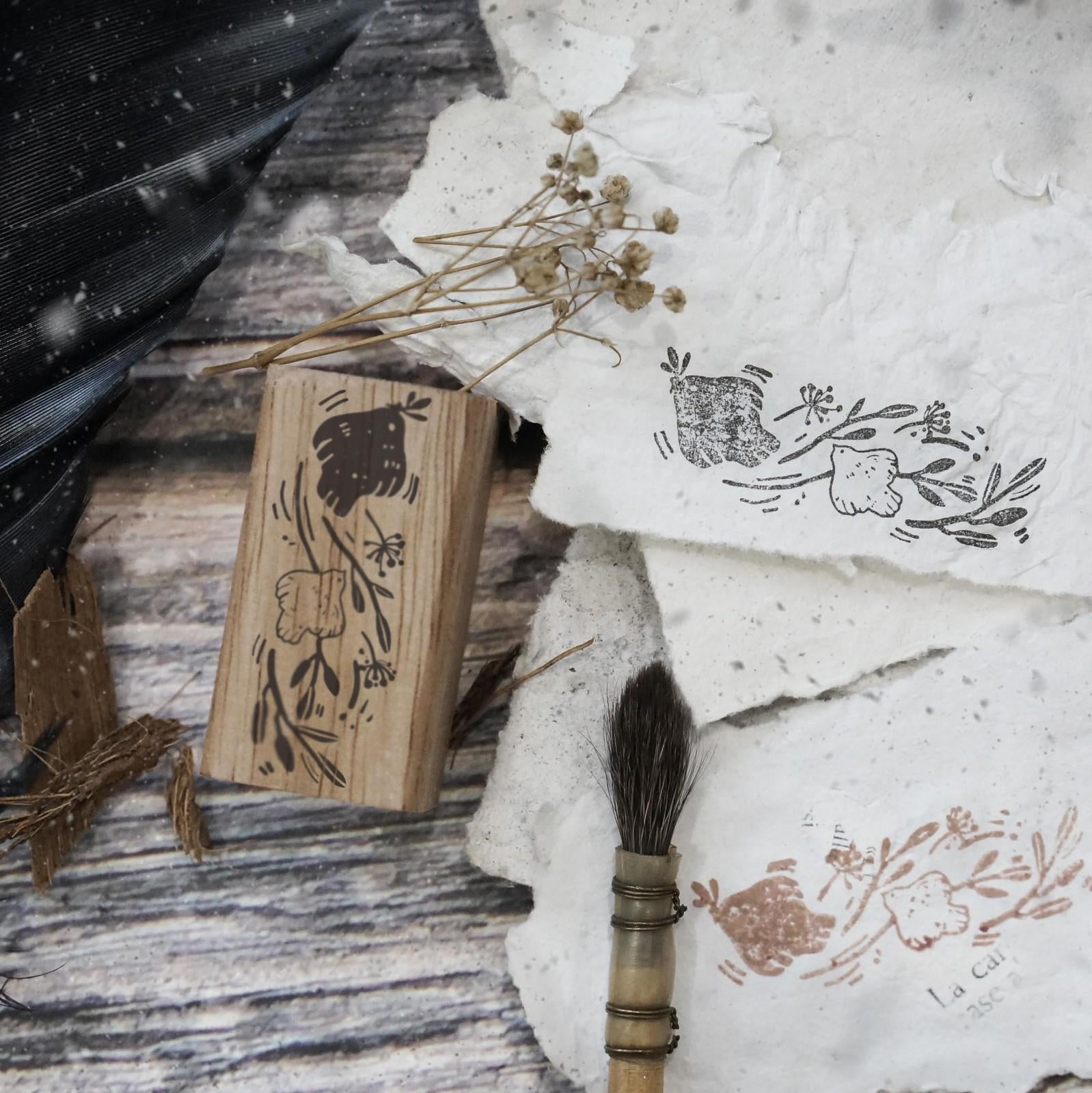 Alternate view of the Ornate Rubber Stamp showing its vintage-inspired detailed impression