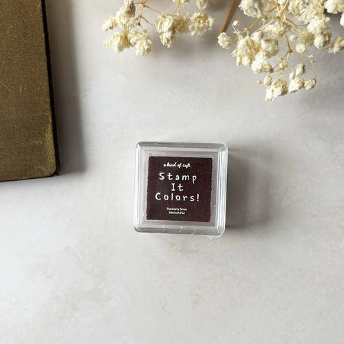 Burnt Chestnut Stamp Ink Pad by a kind of café — dark chestnut-brown pigment stamp ink pad, for journaling