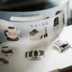 Butter & Deadlines PET Tape by Yamadoro — teapot 'warm up slow down' PET tape roll, for journaling