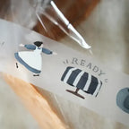 Butter & Deadlines PET Tape by Yamadoro — 'READY' girl-in-a-dress PET tape design, for journaling