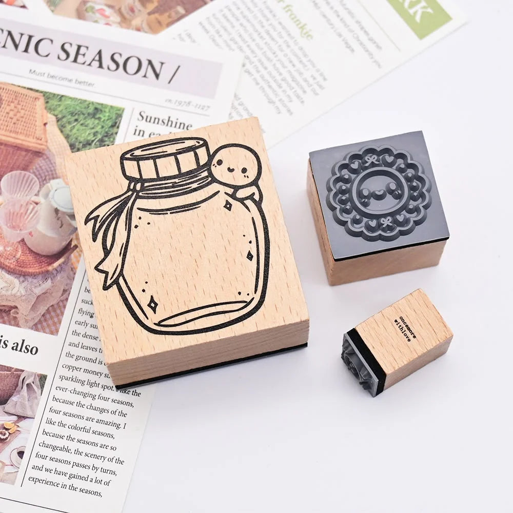 Ink Jar Rubber Stamp