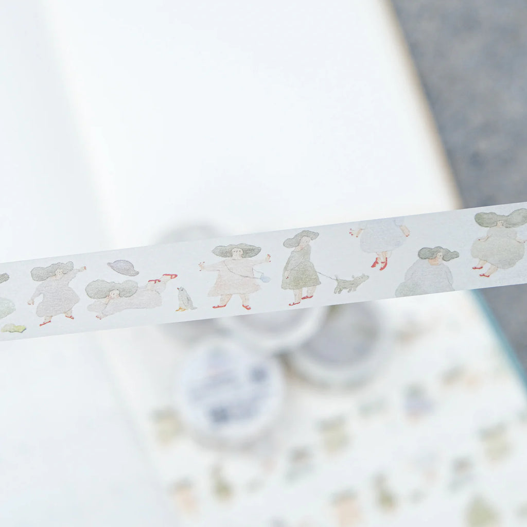 A Pair of Red Shoes Washi Tape by Dodolulu — whimsical duck washi tape design, additional view, for journaling