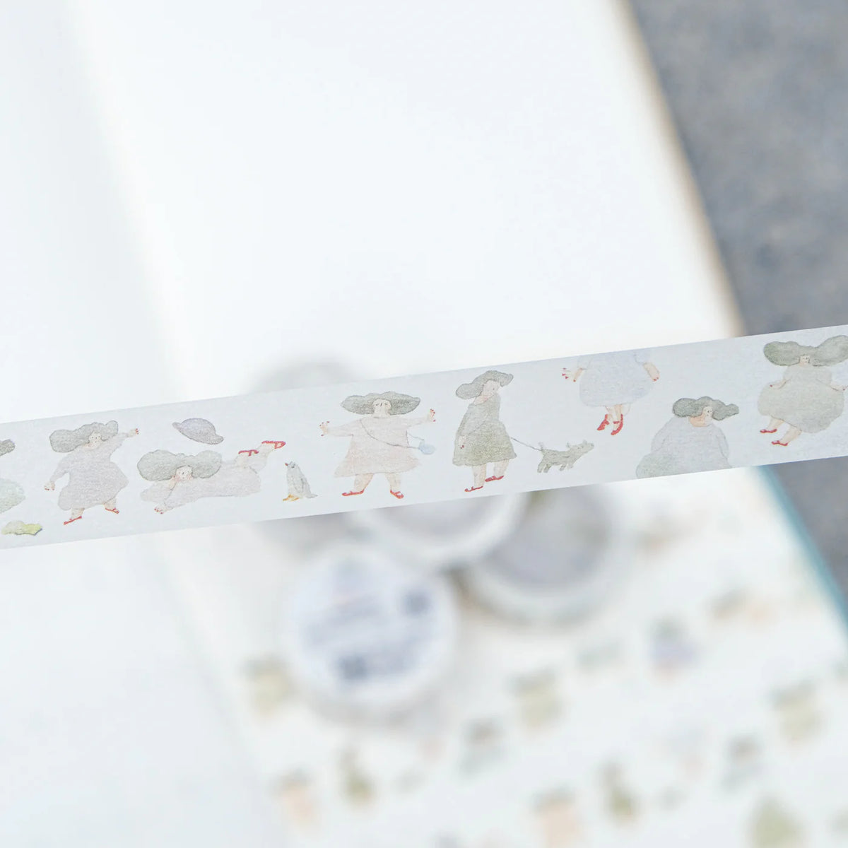 A Pair of Red Shoes Washi Tape by Dodolulu — whimsical duck washi tape design, additional view, for journaling