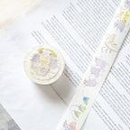 Memories Washi Tape by Dodolulu — cartoon washi tape on a book page, for journaling