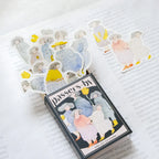 Passers-By Sticker Set by Dodolulu — illustrated-people sticker sheet with its booklet, for journaling