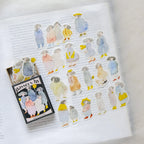 Passers-By Sticker Set by Dodolulu — characters-in-outfits sticker sheet, for journaling