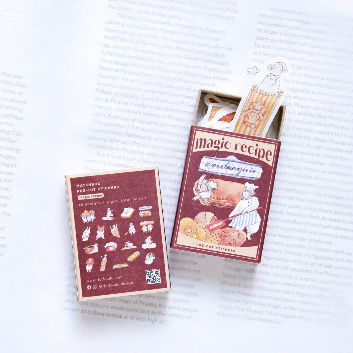 Magic Recipe Sticker Set by Dodolulu — two 'magic recipe' illustrated boxes, for journaling