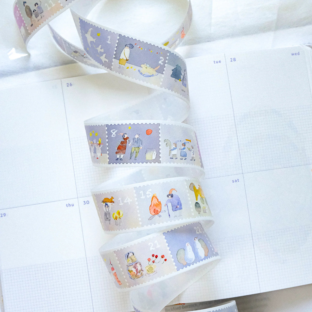 With Love Washi Tape by Dodolulu — roll of cartoon-character washi tape, for journaling & deco