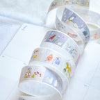 With Love Washi Tape by Dodolulu — set of cartoon-design washi tape rolls, for journaling
