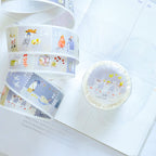 With Love Washi Tape by Dodolulu — cartoon washi tape on a notebook page, for journaling