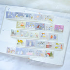 With Love Washi Tape by Dodolulu — matching cartoon-character stamp designs, for journaling