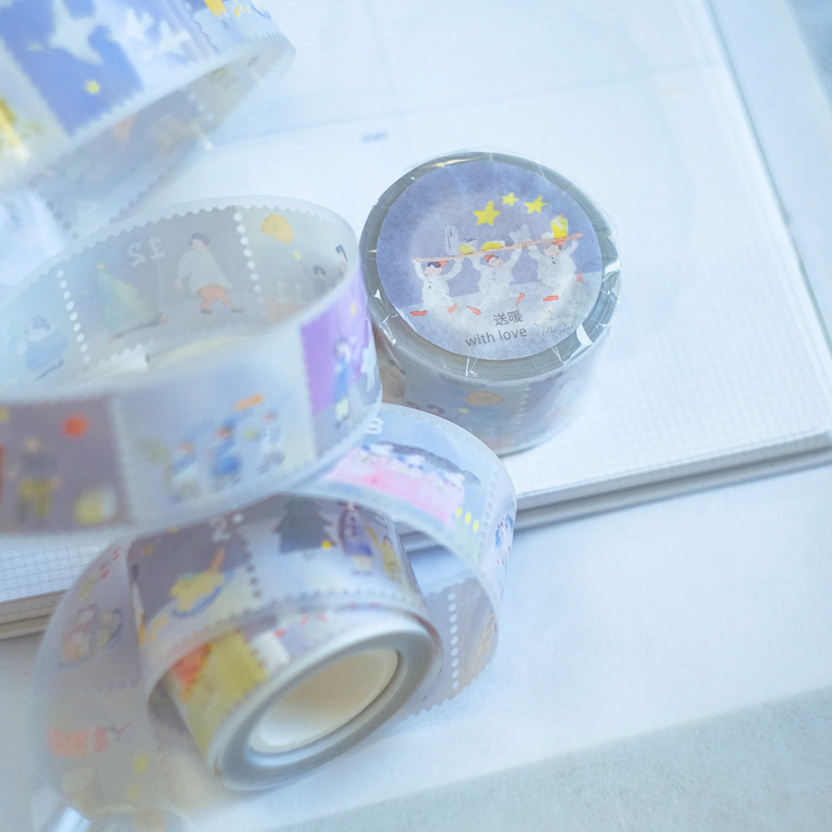 With Love PET Tape by Dodolulu — cartoon PET tape design close-up, for journaling