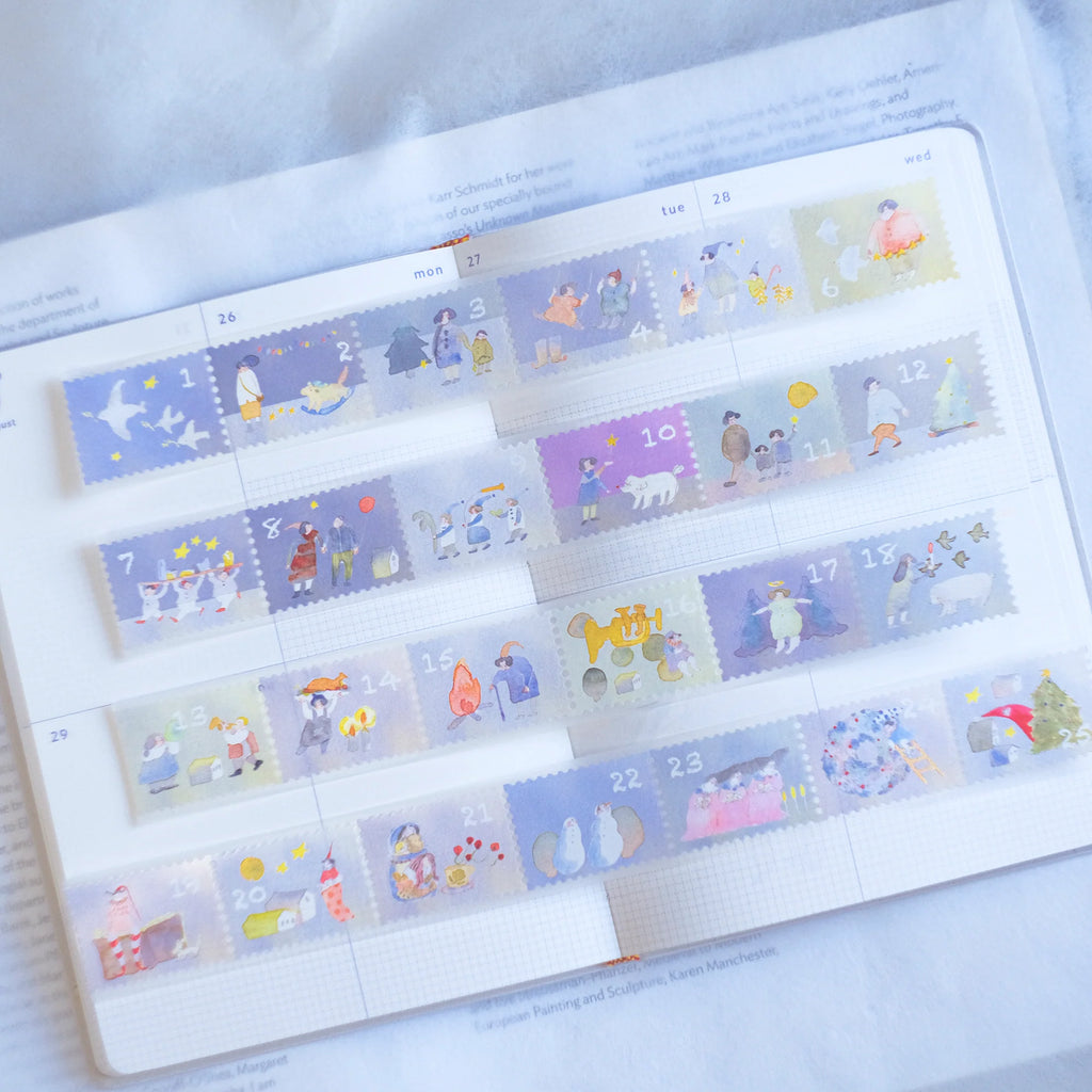 With Love PET Tape by Dodolulu — matching illustrated stickers in a collection book, for journaling