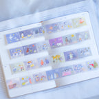 With Love PET Tape by Dodolulu — matching illustrated stickers in a collection book, for journaling