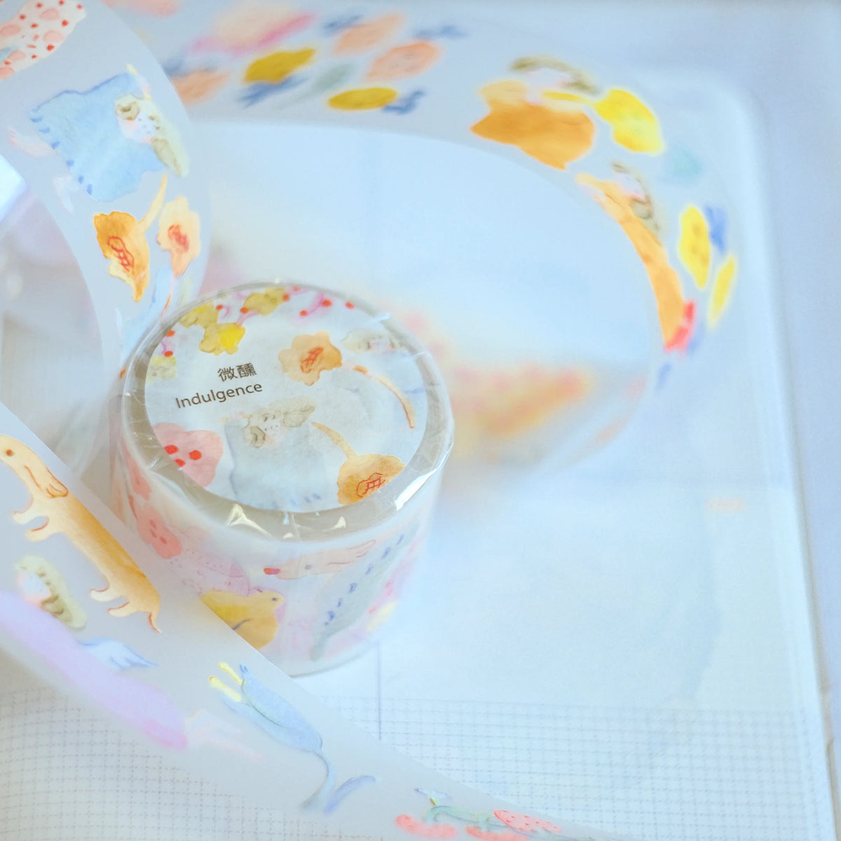 Indulgence PET Tape by Dodolulu — floral 'Indulgence' PET tape design, for journaling