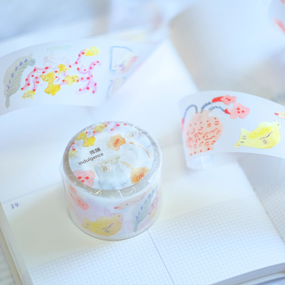 Indulgence PET Tape by Dodolulu — cartoon-design PET deco tape, for journaling
