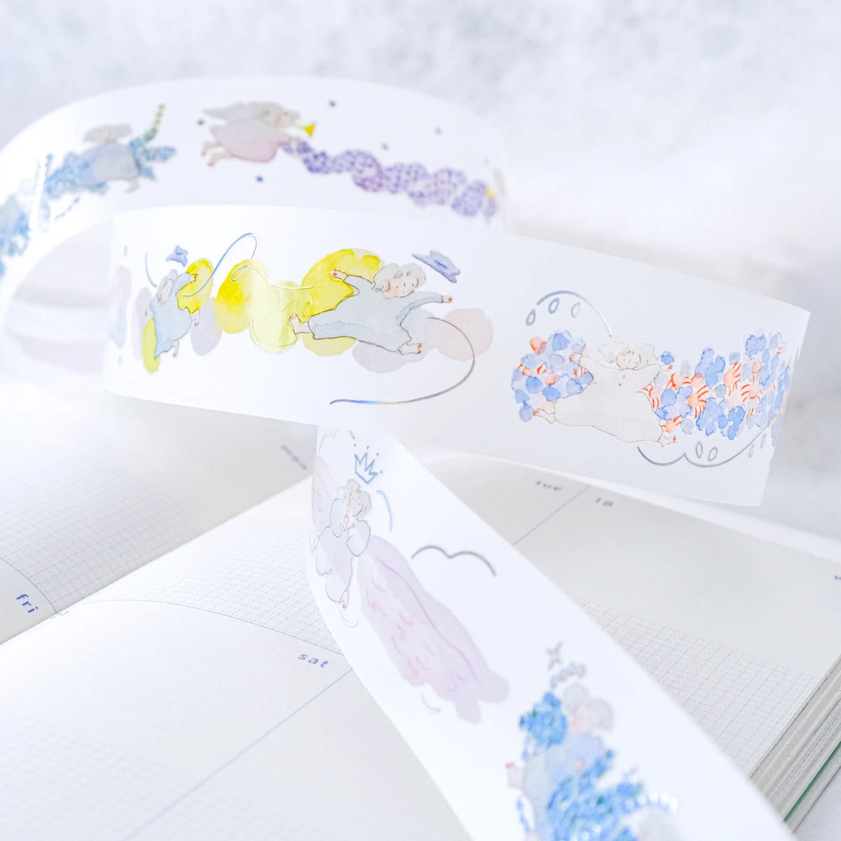 Holiday Essence PET Tape by Dodolulu — festive cartoon-character PET tape designs, for journaling