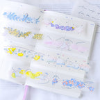 Holiday Essence PET Tape by Dodolulu — festive PET tape in an open notebook, for journaling
