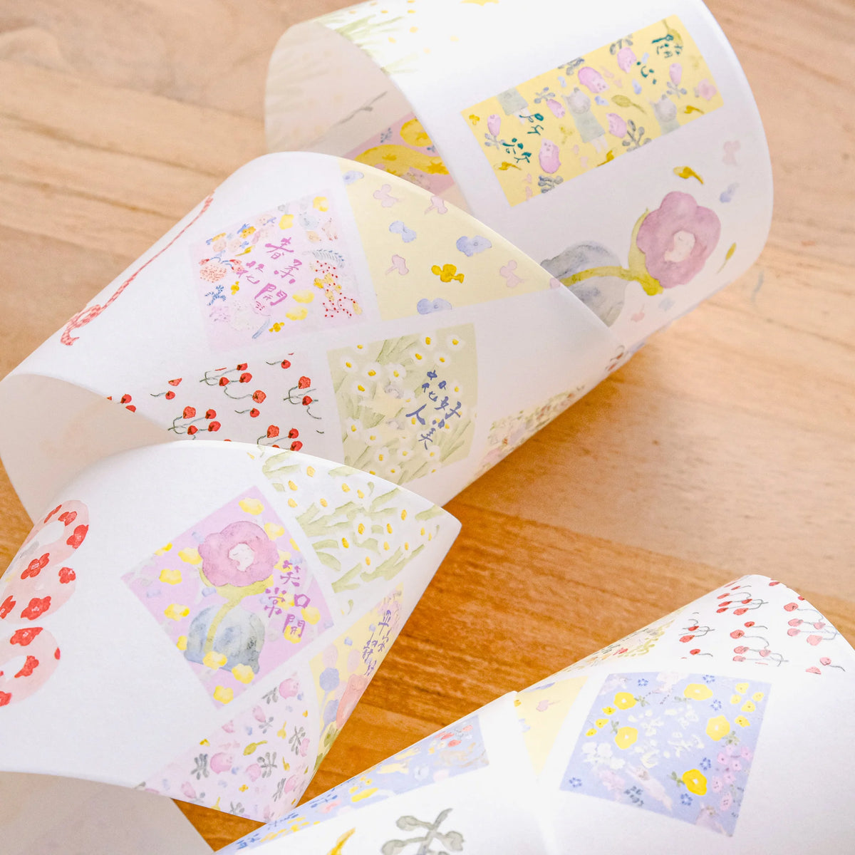 Spring In Full Bloom Washi Tape by Dodolulu — spring floral washi tape design, additional view, for journaling
