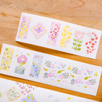 Spring In Full Bloom Washi Tape by Dodolulu — floral-and-heart washi tape designs, for journaling