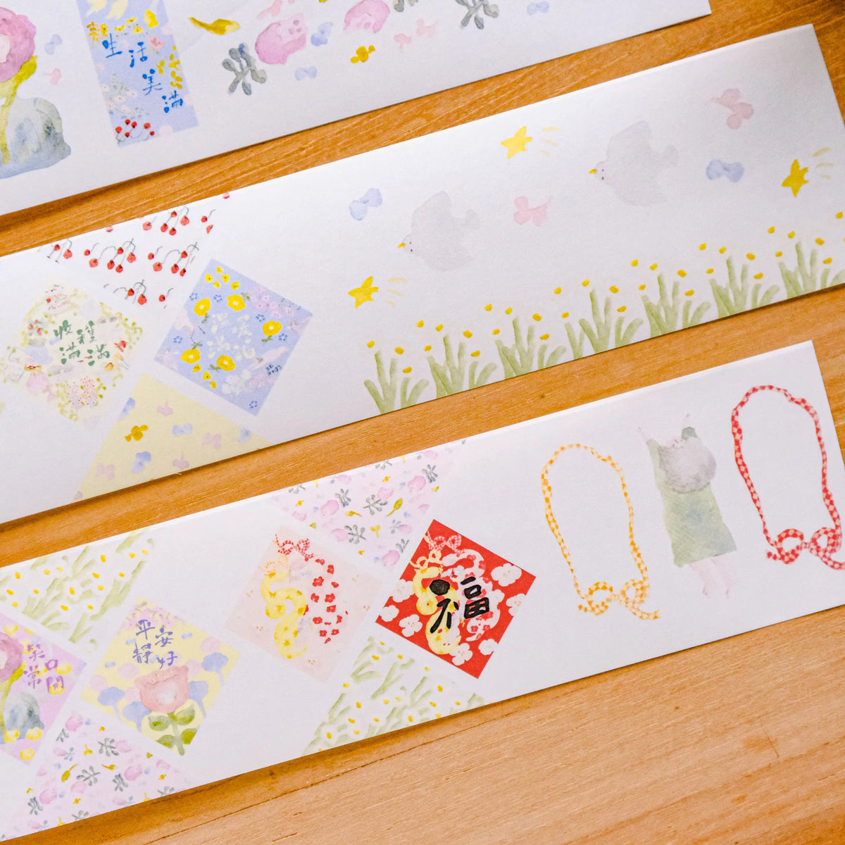 Spring In Full Bloom Washi Tape by Dodolulu — spring floral washi tape design, additional view, for journaling