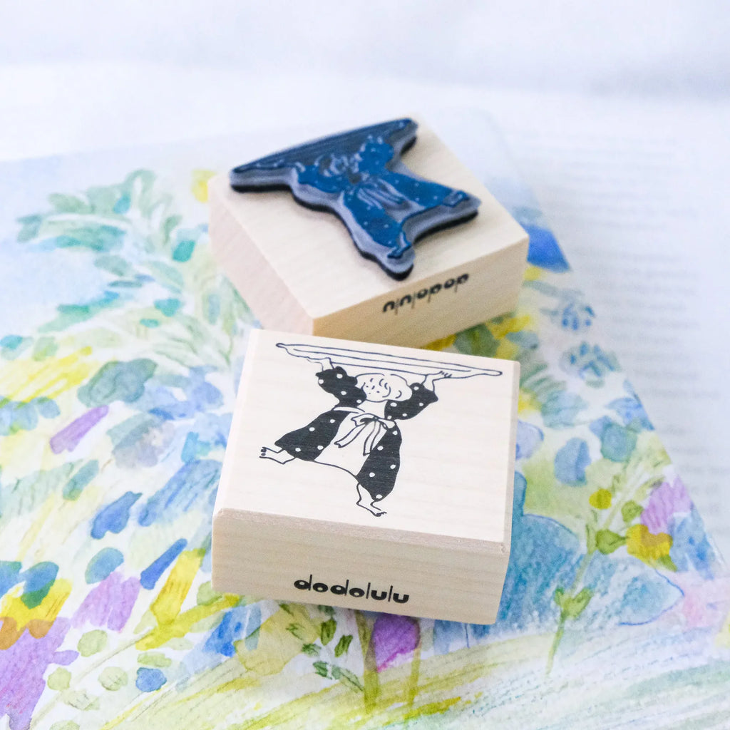 Bon Appétit Rubber Stamp by Dodolulu — Dodolulu-branded wooden rubber stamps, for journaling