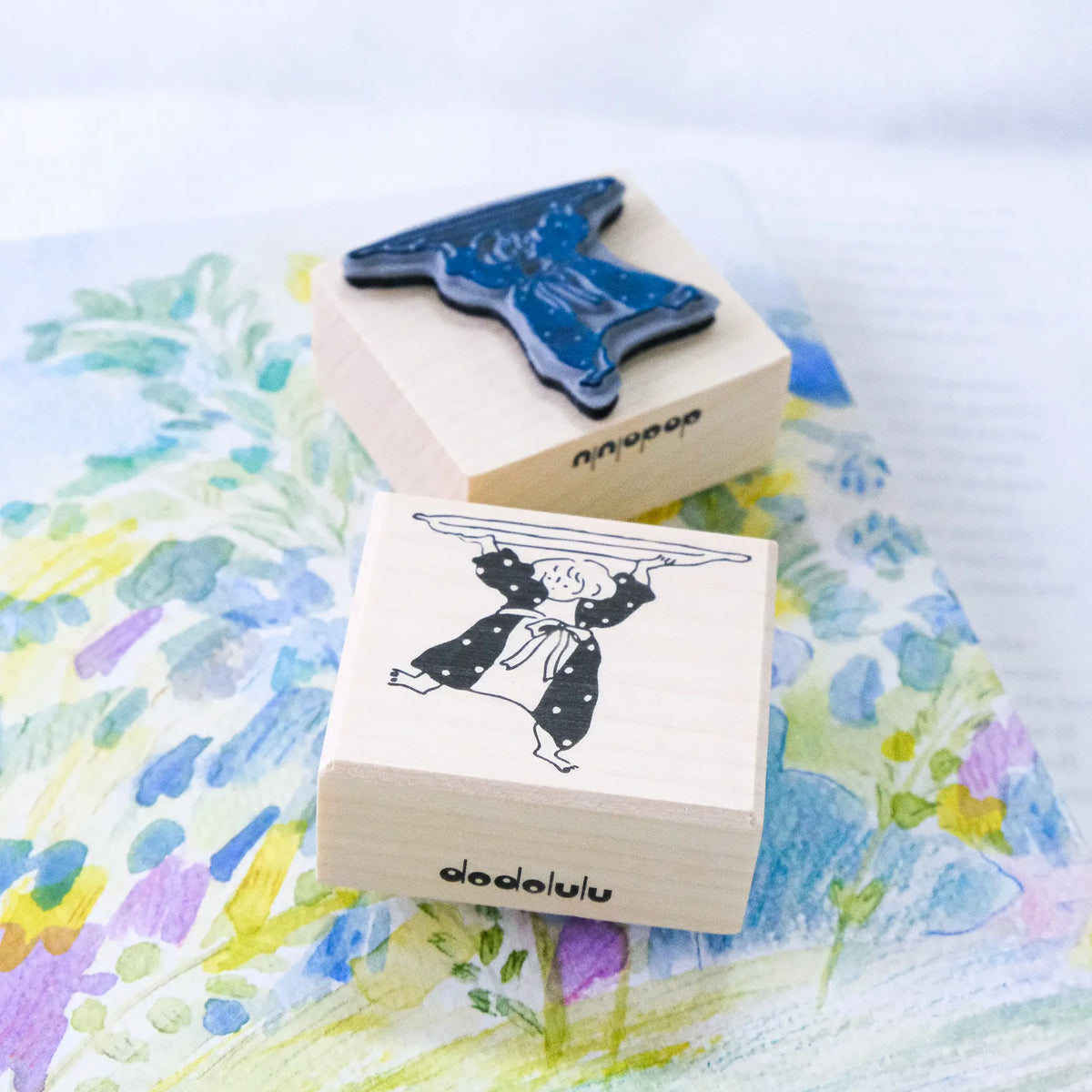 Bon Appétit Rubber Stamp by Dodolulu — Dodolulu-branded wooden rubber stamps, for journaling