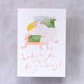 Art of Doing Nothing Greeting Card by Dodolulu — figure lounging on a couch illustration, for gifting