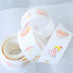 Seasons Quartet Vol.1 Washi Tape by Dodolulu — roll of pastel-character washi tape, for journaling