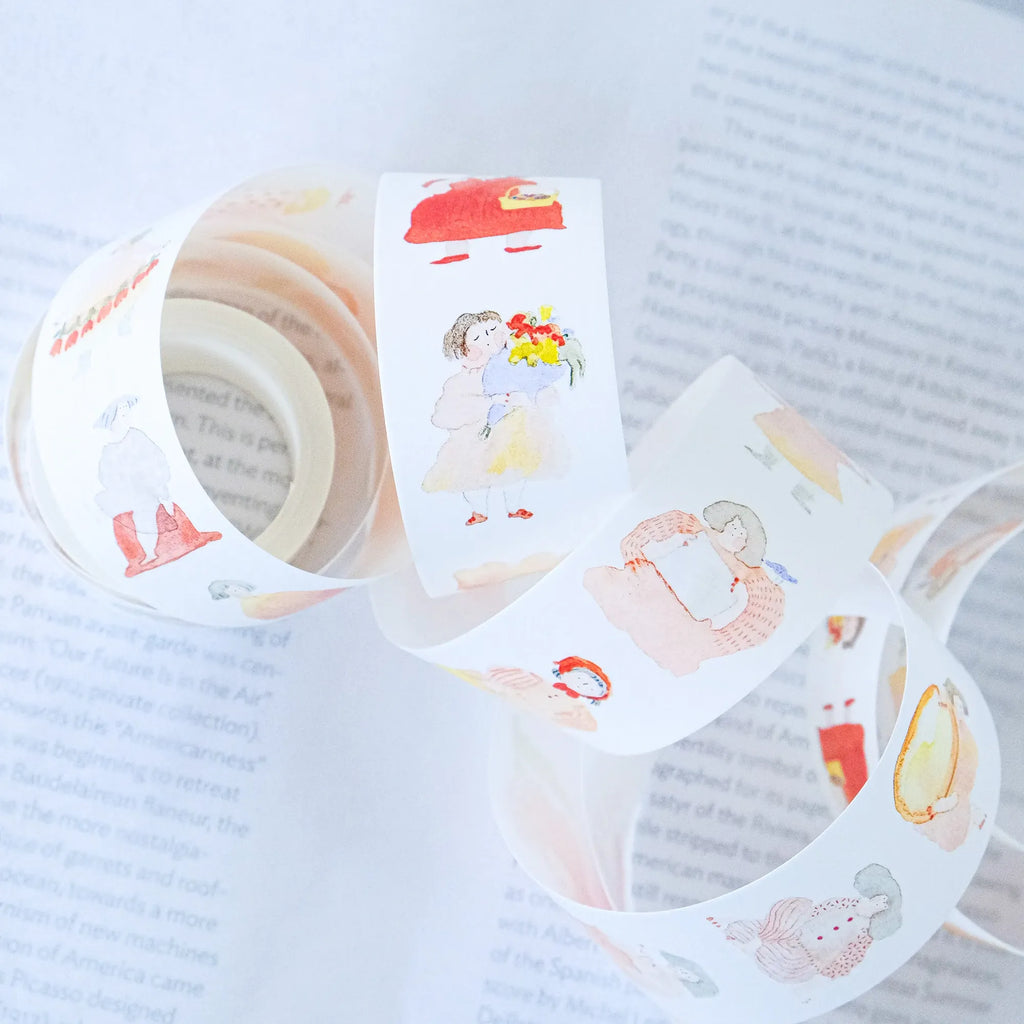 Seasons Quartet Vol.1 Washi Tape by Dodolulu — pastel seasonal-character washi tape, additional view, for journaling
