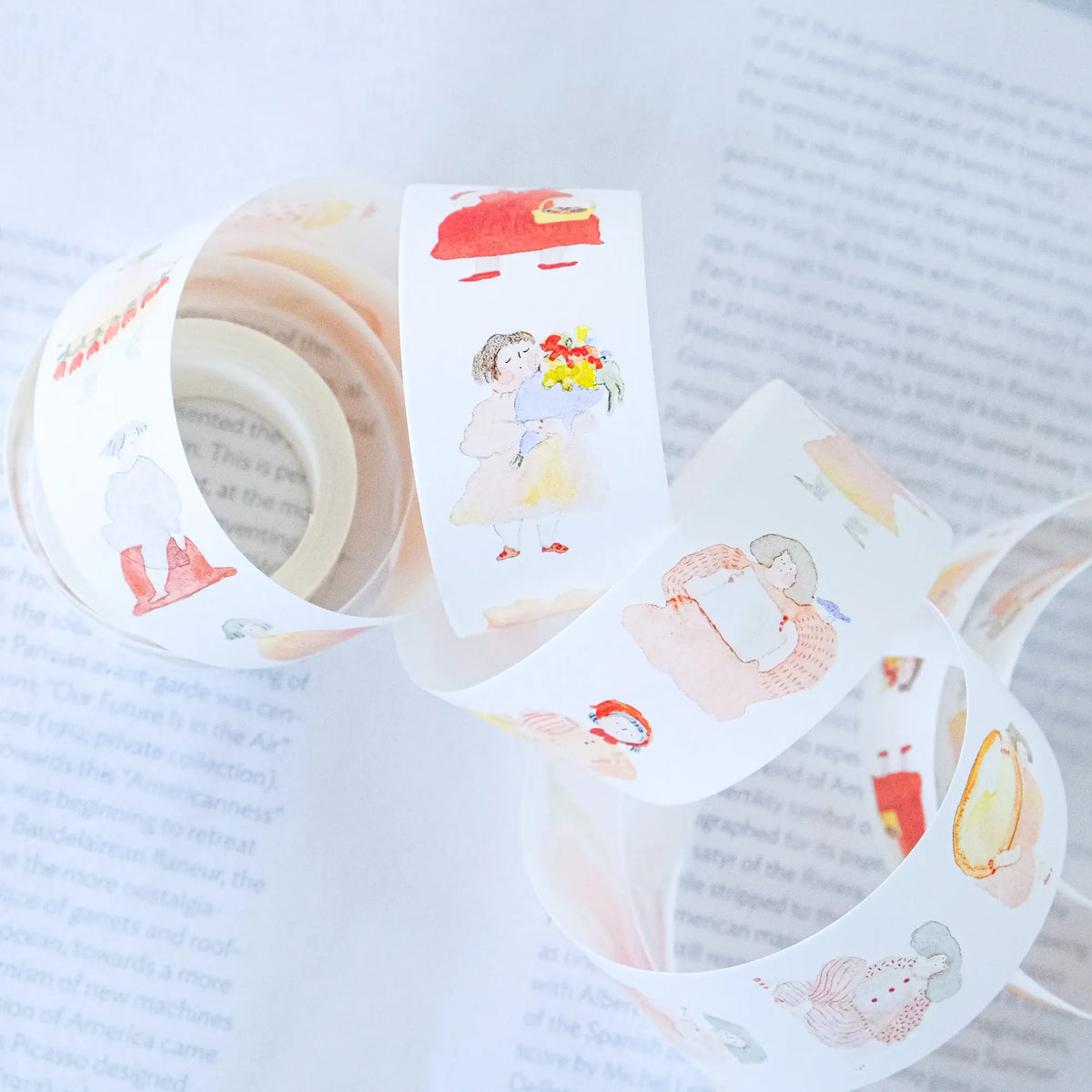 Seasons Quartet Vol.1 Washi Tape by Dodolulu — pastel seasonal-character washi tape, additional view, for journaling